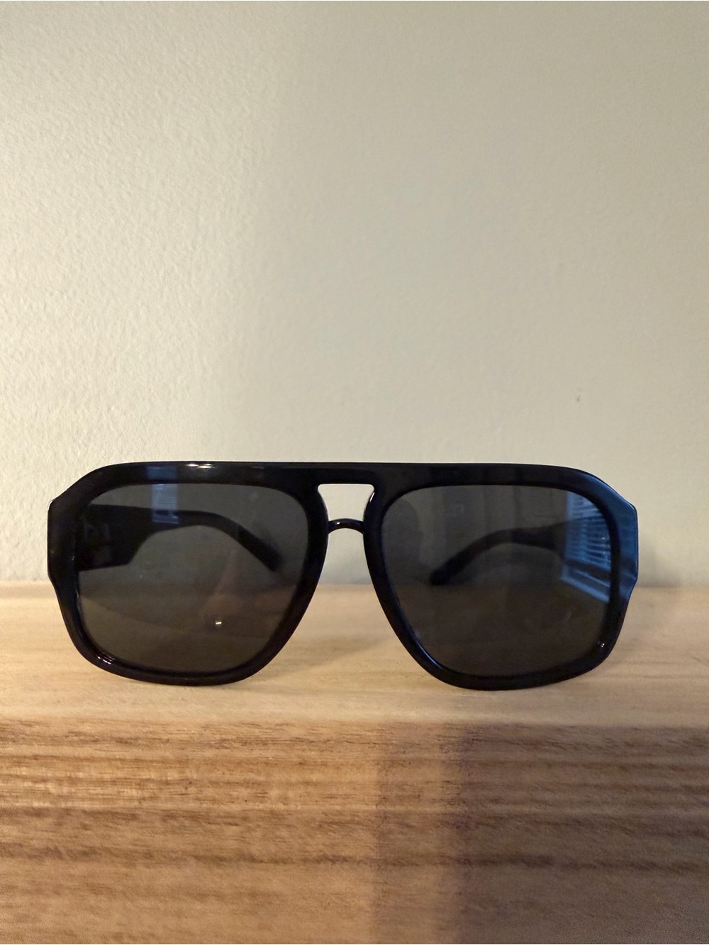 Dolce & Gabbana Glossy Black Square-Edge Sunglasses - Picture 2 of 7